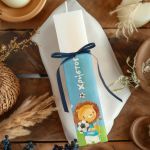 Λαμπάδα Πλακέ Προσωποποιημένη με Σχέδιο Λιοντάρι Αθλητής