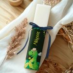 Λαμπάδα Πλακέ Προσωποποιημένη με Σχέδιο Πράσινος Δεινόσαυρος