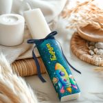 Λαμπάδα Πλακέ Προσωποποιημένη με Σχέδιο Διαστημόπλοιο