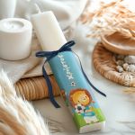 Λαμπάδα Πλακέ Προσωποποιημένη με Σχέδιο Λιοντάρι Αθλητής