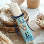 Λαμπάδα Πλακέ Προσωποποιημένη με Σχέδιο Αρκουδάκι με Μπαλόνια