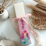 Λαμπάδα Πλακέ Προσωποποιημένη με Σχέδιο Ροζ Γοργόνα