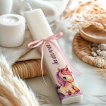 Λαμπάδα Πλακέ Προσωποποιημένη με Σχέδιο Γλυκός Μονόκερος