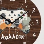 Παιδικό Ρολόι Τοίχου με Premium Λαμπάδα και Σχέδιο Game Time
