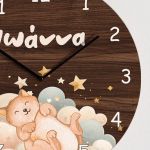 Παιδικό Ρολόι Τοίχου με Premium Λαμπάδα και Σχέδιο Γλυκιά Γάτα