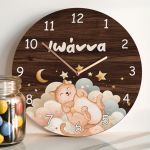 Παιδικό Ρολόι Τοίχου με Premium Λαμπάδα και Σχέδιο Γλυκιά Γάτα