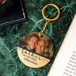 Μπρελόκ Κλειδιών Golden Mirror με Φωτογραφία Cute Dad