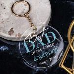 Μπρελόκ Κλειδιών με Φωτογραφία για Πατέρα, Cute Dad