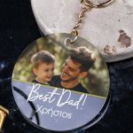 Μπρελόκ Κλειδιών με Φωτογραφία για Πατέρα, Best Dad