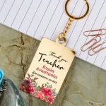 Μπρελόκ Κλειδιών με Όνομα Golden Mirror, Δώρο για Δασκάλα