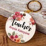 Ξύλινο Μπρελόκ Κλειδιών Προσωποποιημένο, Δώρο για Δασκάλα