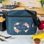 Ισοθερμικό Τσαντάκι Φαγητού Παιδικό με Όνομα, Pink Flowers