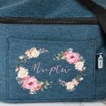 Ισοθερμικό Τσαντάκι Φαγητού Παιδικό με Όνομα, Pink Flowers