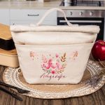 Ισοθερμικό Τσαντάκι Φαγητού Παιδικό με Όνομα, Flower Hearts