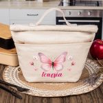 Ισοθερμικό Τσαντάκι Φαγητού Παιδικό με Όνομα, Butterfly Bloom