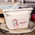 Ισοθερμικό Τσαντάκι Φαγητού Παιδικό με Όνομα, Happy Unicorn