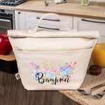 Ισοθερμικό Τσαντάκι Φαγητού Παιδικό με Όνομα, Cute Flowers