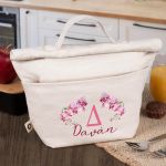 Ισοθερμικό Τσαντάκι Φαγητού Παιδικό με Όνομα, Pink Orchid