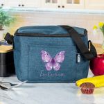 Ισοθερμικό Τσαντάκι Φαγητού Παιδικό με Όνομα, Purple Butterfly