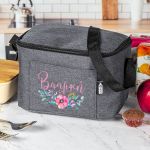 Ισοθερμικό Τσαντάκι Φαγητού Παιδικό με Όνομα, Poppy Bouquet