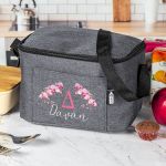 Ισοθερμικό Τσαντάκι Φαγητού Παιδικό με Όνομα, Cherry Blossom