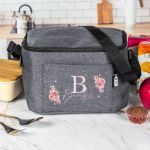 Ισοθερμικό Τσαντάκι Φαγητού Παιδικό με Όνομα, Monogram Flower