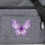Ισοθερμικό Τσαντάκι Φαγητού Παιδικό με Όνομα, Purple Butterfly