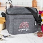 Ισοθερμικό Τσαντάκι Φαγητού Παιδικό με Όνομα, Floral Rainbow