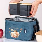 Ισοθερμικό Τσαντάκι Φαγητού Παιδικό με Όνομα, Unicorn In Roses