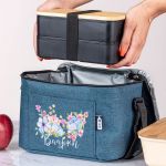 Ισοθερμικό Τσαντάκι Φαγητού Παιδικό με Όνομα, Flower Fusion