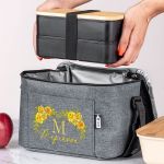 Ισοθερμικό Τσαντάκι Φαγητού Παιδικό με Όνομα, Golden Roses