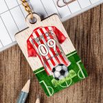 Προσωποποιημένο Μπρελόκ Παιδικό Ξύλινο με Όνομα, Red