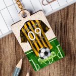 Προσωποποιημένο Μπρελόκ Παιδικό Ξύλινο με Όνομα, Yellow