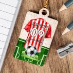 Προσωποποιημένο Μπρελόκ Παιδικό Ξύλινο με Όνομα, Red