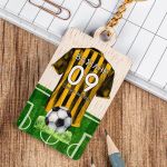 Προσωποποιημένο Μπρελόκ Παιδικό Ξύλινο με Όνομα, Yellow