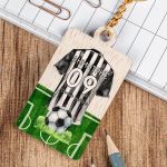 Προσωποποιημένο Μπρελόκ Παιδικό Ξύλινο με Όνομα, Black