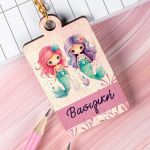 Προσωποποιημένο Μπρελόκ Παιδικό Ξύλινο με Όνομα, Mermaids