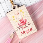 Προσωποποιημένο Μπρελόκ Παιδικό Ξύλινο με Όνομα, Bunny