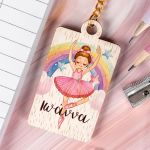 Προσωποποιημένο Μπρελόκ Παιδικό Ξύλινο με Όνομα, Dancer