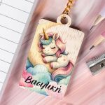 Προσωποποιημένο Μπρελόκ Παιδικό Ξύλινο με Όνομα, Dream