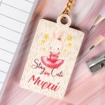 Προσωποποιημένο Μπρελόκ Παιδικό Ξύλινο με Όνομα, Bunny