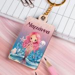 Προσωποποιημένο Μπρελόκ Παιδικό Ξύλινο με Όνομα, Mermaid