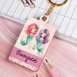 Προσωποποιημένο Μπρελόκ Παιδικό Ξύλινο με Όνομα, Mermaids