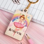 Προσωποποιημένο Μπρελόκ Παιδικό Ξύλινο με Όνομα, Dancer