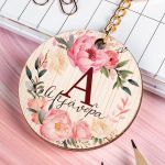 Προσωποποιημένο Μπρελόκ Παιδικό Ξύλινο με Όνομα, Blossom