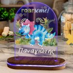 Φωτιστικό για Παιδικό Δωμάτιο με Σχέδιο Μπλε Δεινόσαυρος