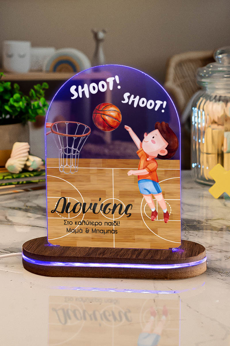 Φωτιστικό για Παιδικό Δωμάτιο με Σχέδιο Μπάσκετ Και Καλάθια