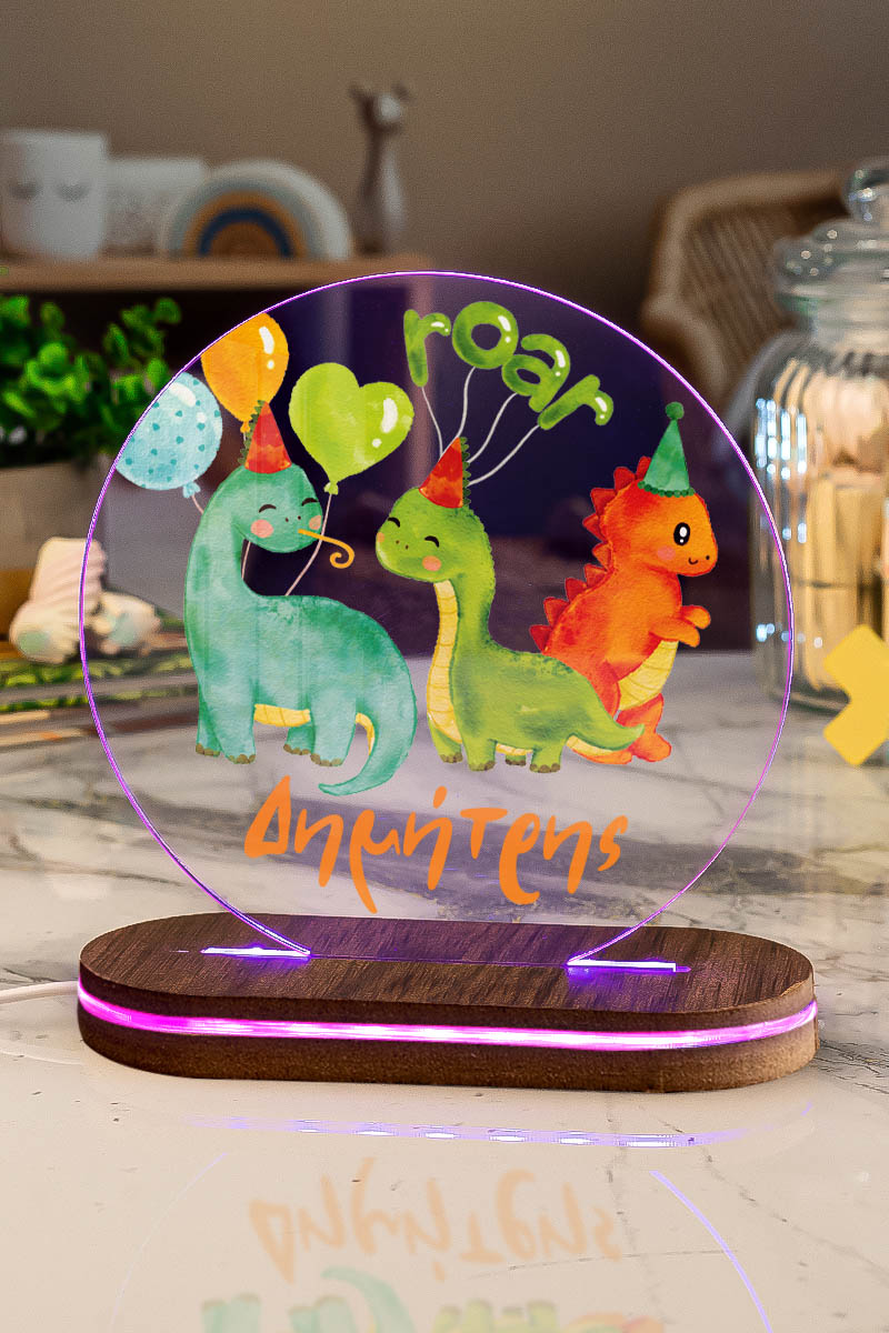 Φωτιστικό για Παιδικό Δωμάτιο με Σχέδιο Πάρτυ Και Δεινόσαυροι