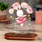 Φωτιστικό για Παιδικό Δωμάτιο με Σχέδιο Κουνέλι Μπαλαρίνα