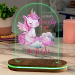 Φωτιστικό για Παιδικό Δωμάτιο με Σχέδιο Μονόκερος Στα Σύννεφα